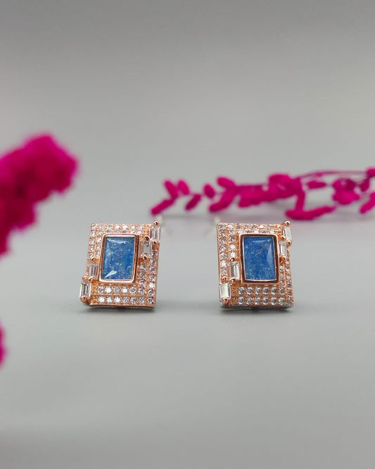 Captivating Blue Stone Stud Earrings: Effortless Elegance for Any Occasion