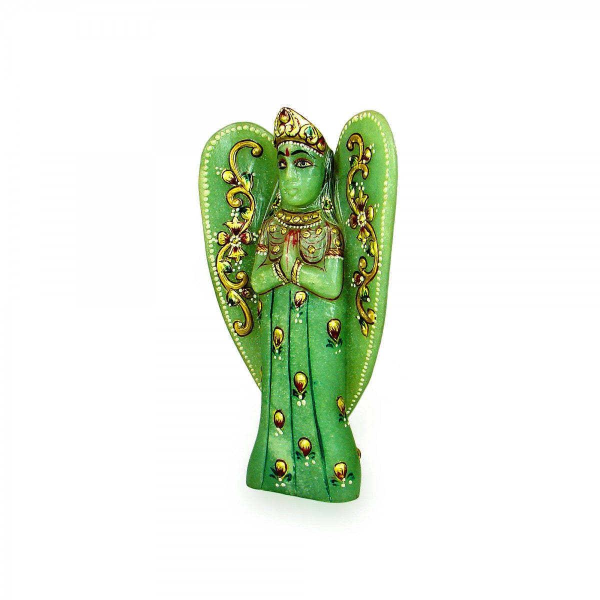 God Idols Green Jade Stone Angel Idol Image 1