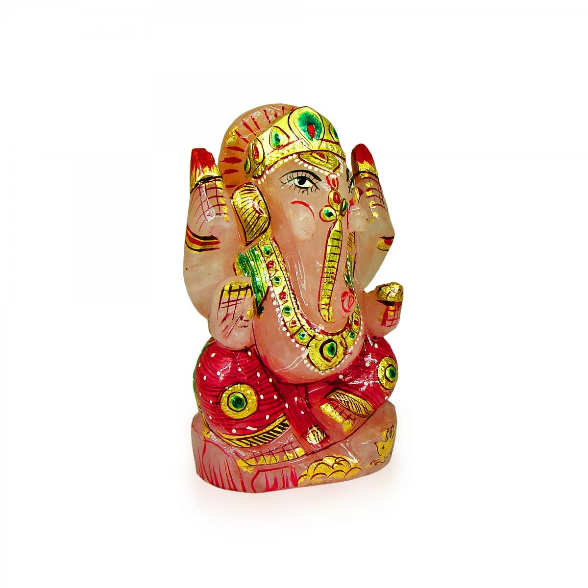 God Idols Rose Quarts Lord Ganesha Idol