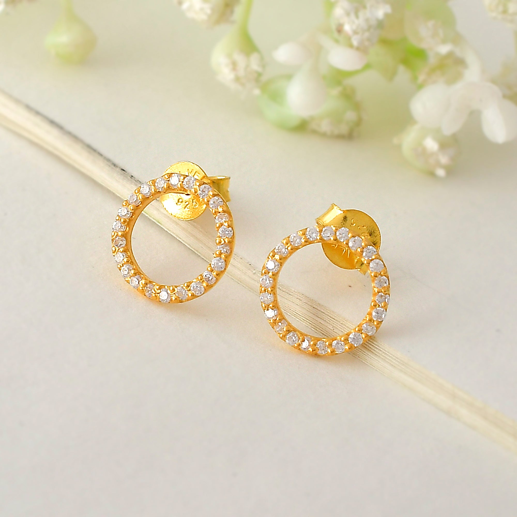 Classic Gold Plated Hoop Earrings - Main Image