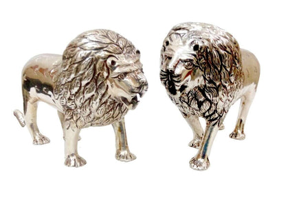 Silver Gift and Articles Silver Pair Of Lion Image 1