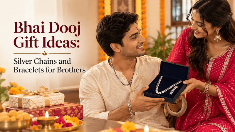 Bhai Dooj Gift Ideas: Silver Chains and Bracelets for Brothers - VerveJewels