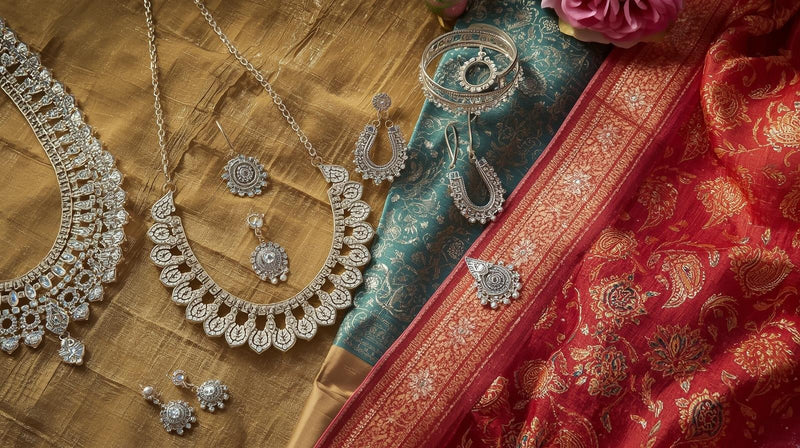 How to Pair Sterling Silver Jewellery with Traditional Indian Outfits? - VerveJewels