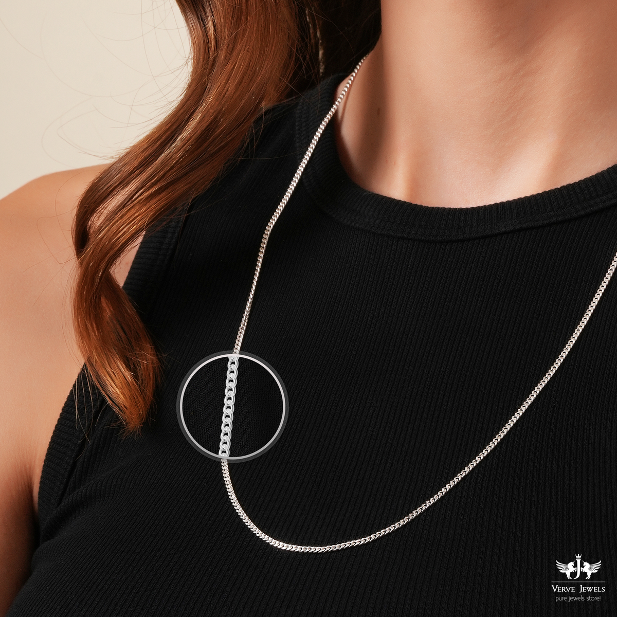 Curb Chain Necklace 925 Sterling Silver 2mm Women's