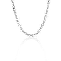 Anchor Chain Neckalce 925 Sterling Silver 22 Inch - Men's