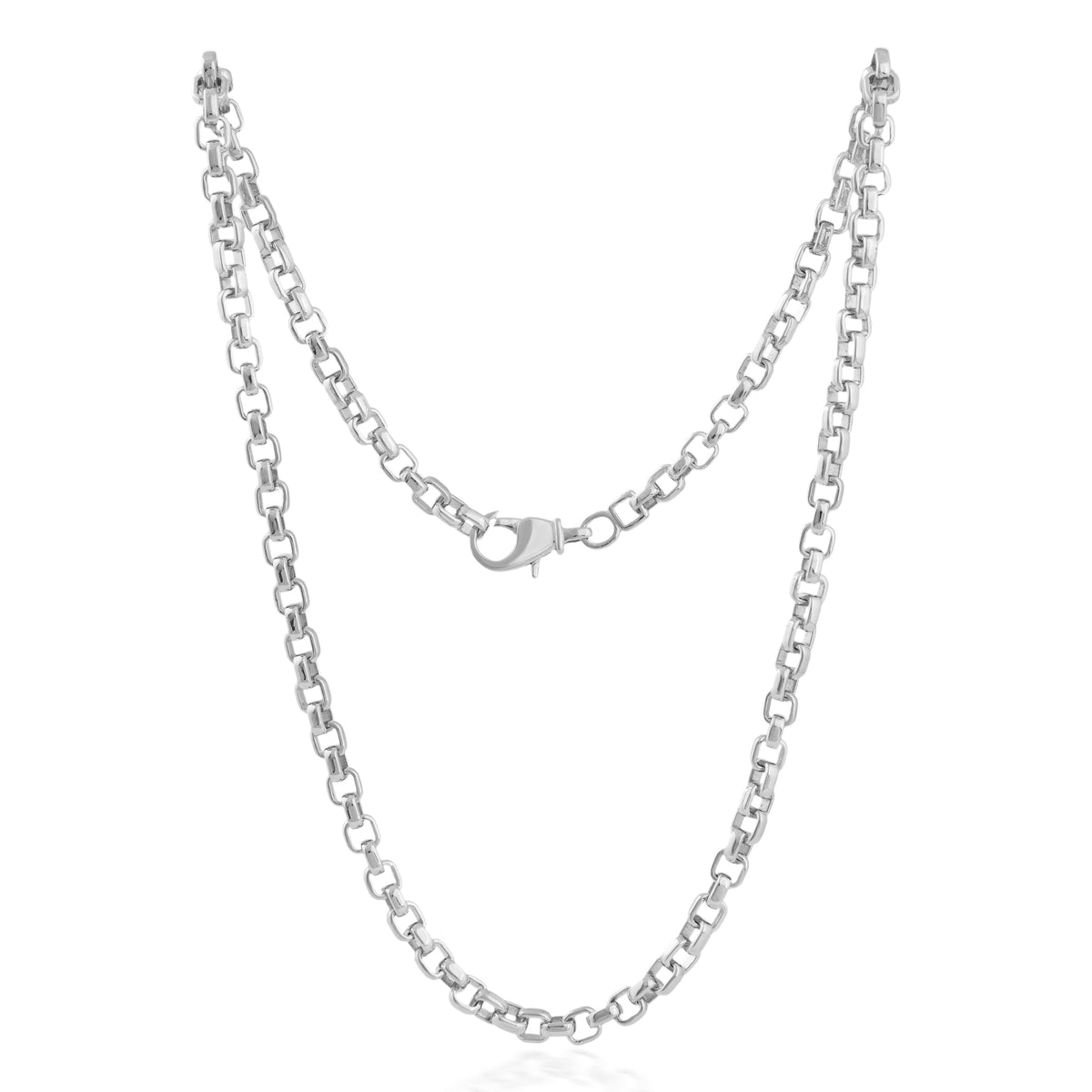 Anchor Chain Neckalce 925 Sterling Silver 22 Inch - Men's