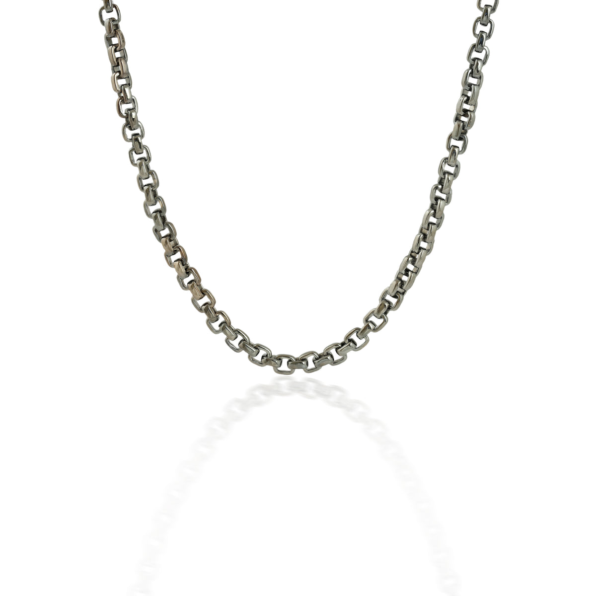 Anchor Chain Neckalce 925 Sterling Silver 23 Inch - Men's