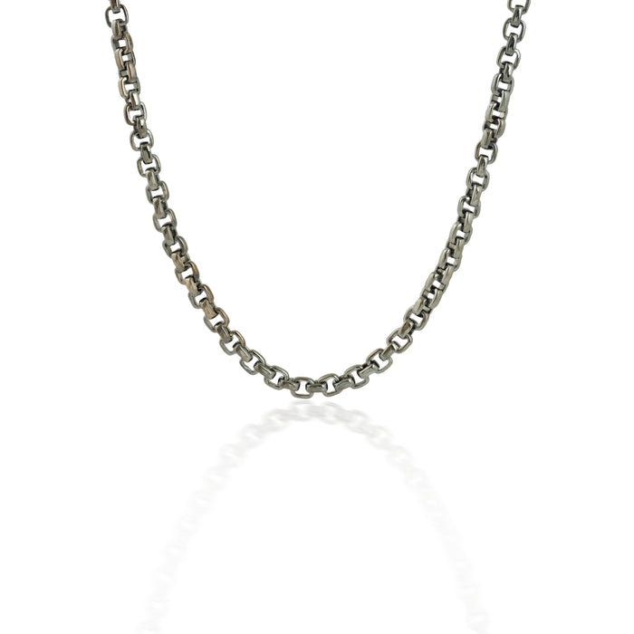 Anchor Chain Neckalce 925 Sterling Silver 23 Inch - Men's