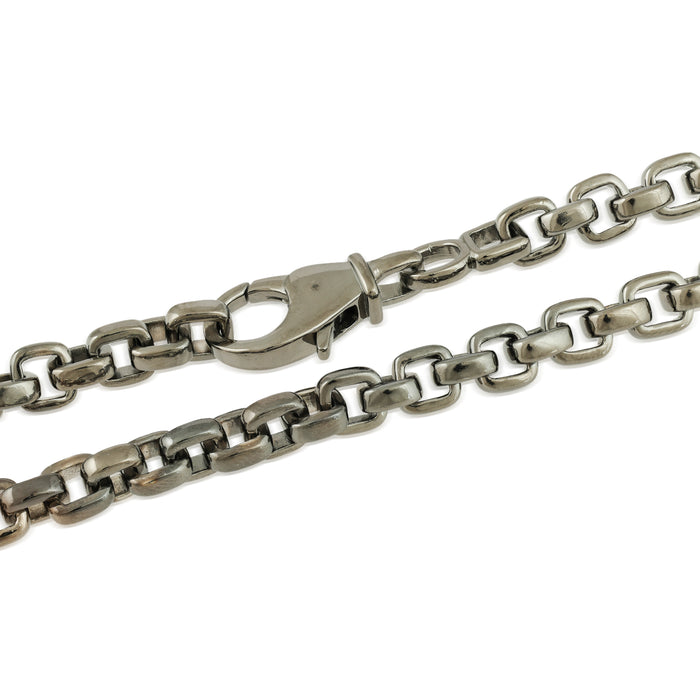 Anchor Chain Neckalce 925 Sterling Silver 23 Inch - Men's