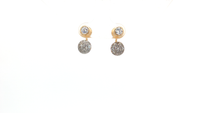 Sterling Silver Stud Earrings with Round CZ