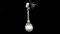 Sterling Silver Pearl Dangle Earrings
