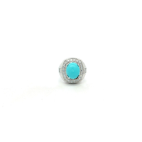 Silver Signet Ring with Cabochon Turquoise