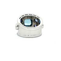 White Gold Plated Silver Multistone Ring with Tanzanite