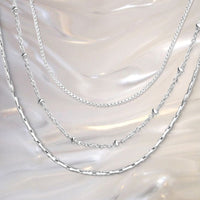 Combo of 925 Sterling Silver Chain Necklace - Set of 3