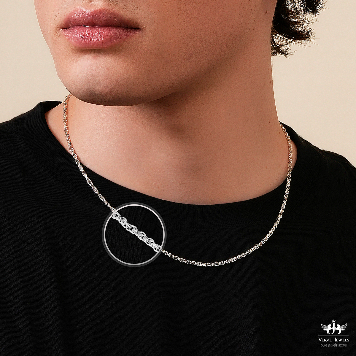 3mm Silver Rope Chain 20 Inch Real 925 SOLID Sterling Silver 4mm