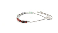 925 Sterling Silver Tennis Bracelet with Multi-Coloured Cubic Zirconia