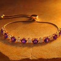 925 Sterling Silver Tennis Bracelet with Oval Cubic Zirconia