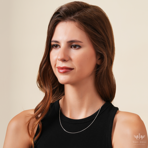 Box Chain Necklace 925 Sterling Silver 1mm - Women's