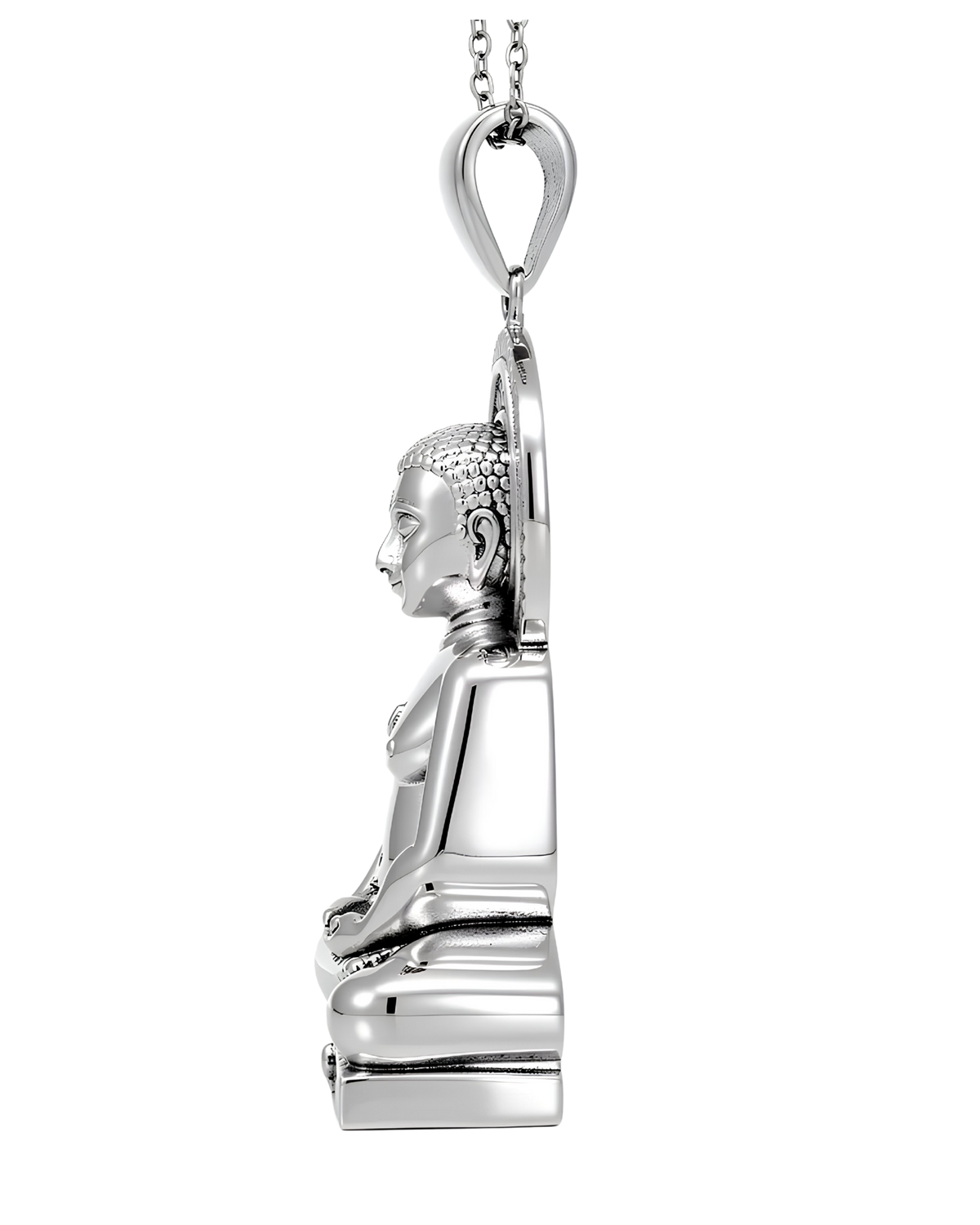 Sterling Silver 92.5 Lord Mahavir Pendant Necklace – Emblem of Peace & Enlightenment