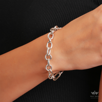 929 Sterling Silver Round Link Chain Bracelet - Unisex