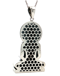 Sterling Silver 92.5 Lord Mahavir Pendant Necklace – Emblem of Peace & Enlightenment