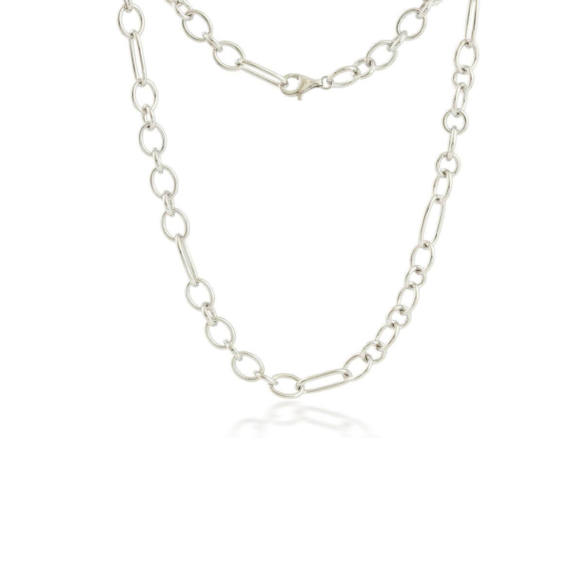 Anchor Chain Neckalce 925 Sterling Silver 30 Inch - Men's
