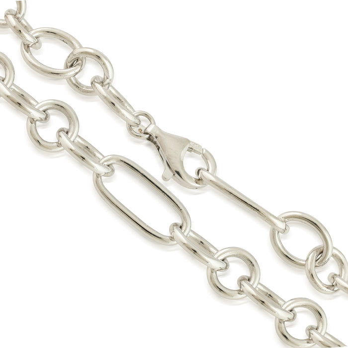 Anchor Chain Neckalce 925 Sterling Silver 30 Inch - Men's