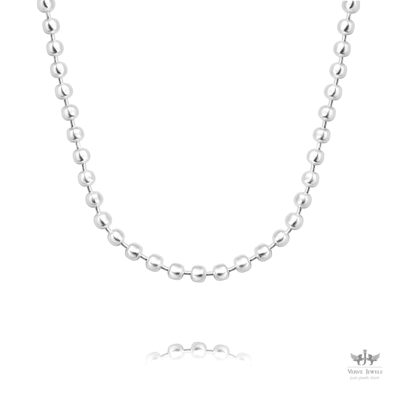 Ball Chain Necklace 925 Sterling Silver 4mm - Women's – VerveJewels Ball Chain Necklace 925 Sterling Silver 4mm - Women's – VerveJewels