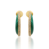 Malachite Eclipse Hoops – VerveJewels