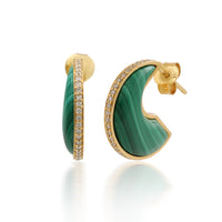 Malachite Eclipse Hoops – VerveJewels