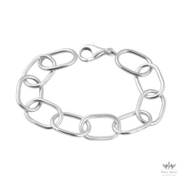927 Sterling Silver Link Chain Bracelet - Unisex