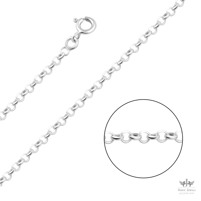 Silver Rolo Chain India Shop 925 Sterling Silver Rolo Chains Online for Men & Women – VerveJewels