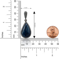 Celeste – Victorian Sapphire & Diamond Teardrop Earrings
