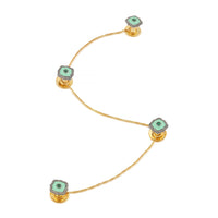 Zehra – Enamel & Diamond Kurta Buttons Set in Gold Finish