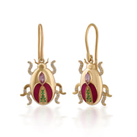 Gilded Beetle Bloom Earrings – VerveJewels