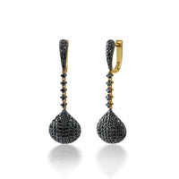 Noir Teardrop Black Diamond Earrings