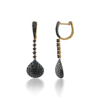 Noir Teardrop Black Diamond Earrings