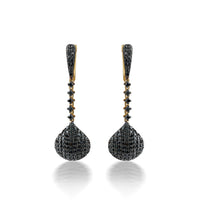 Noir Teardrop Black Diamond Earrings