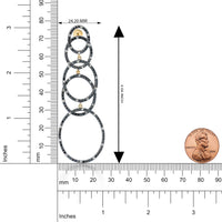 Victorian Noir – Black Diamond Circle Drop Earrings