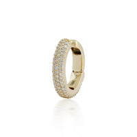 Lustre Pavé Diamond Ear Cuff – 18K Gold Yellow Gold Plated Elegance