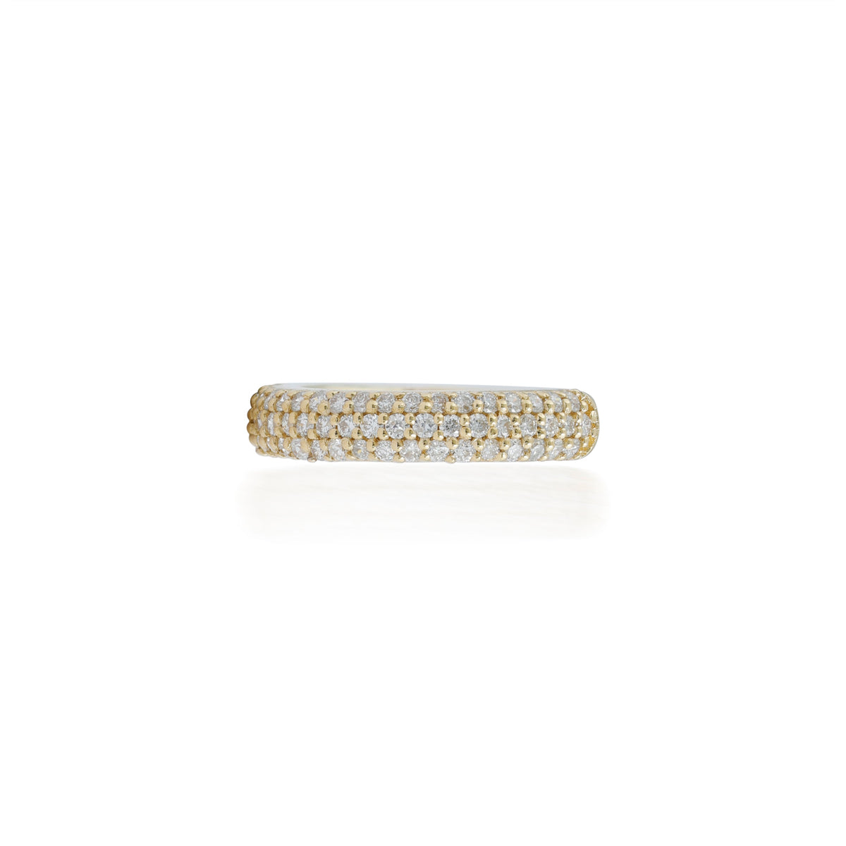Lustre Pavé Diamond Ear Cuff – 18K Gold Yellow Gold Plated Elegance