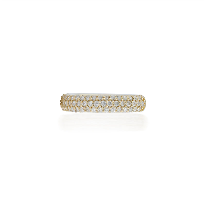 Lustre Pavé Diamond Ear Cuff – 18K Gold Yellow Gold Plated Elegance