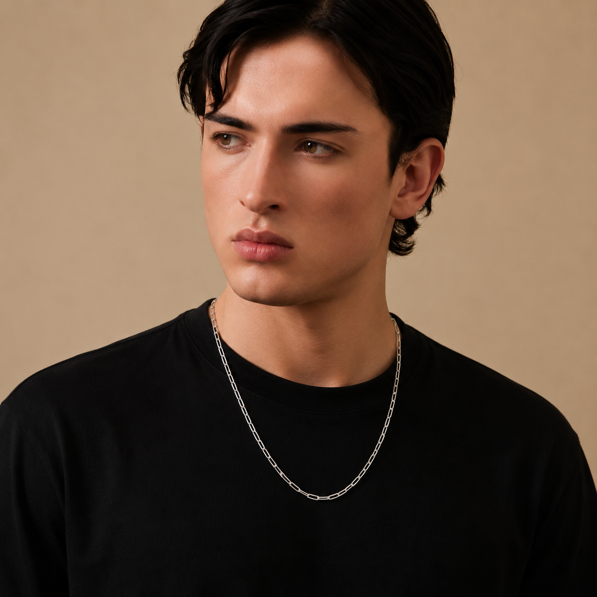 925 Sterling Silver Paper Clip Chain