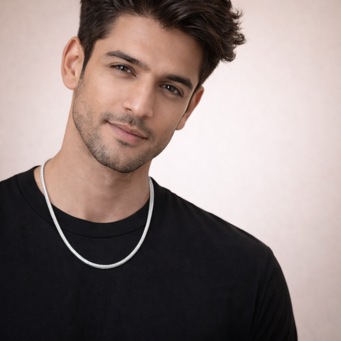 Snake Chain Necklace 925 Sterling Silver 1.9mm - Men's