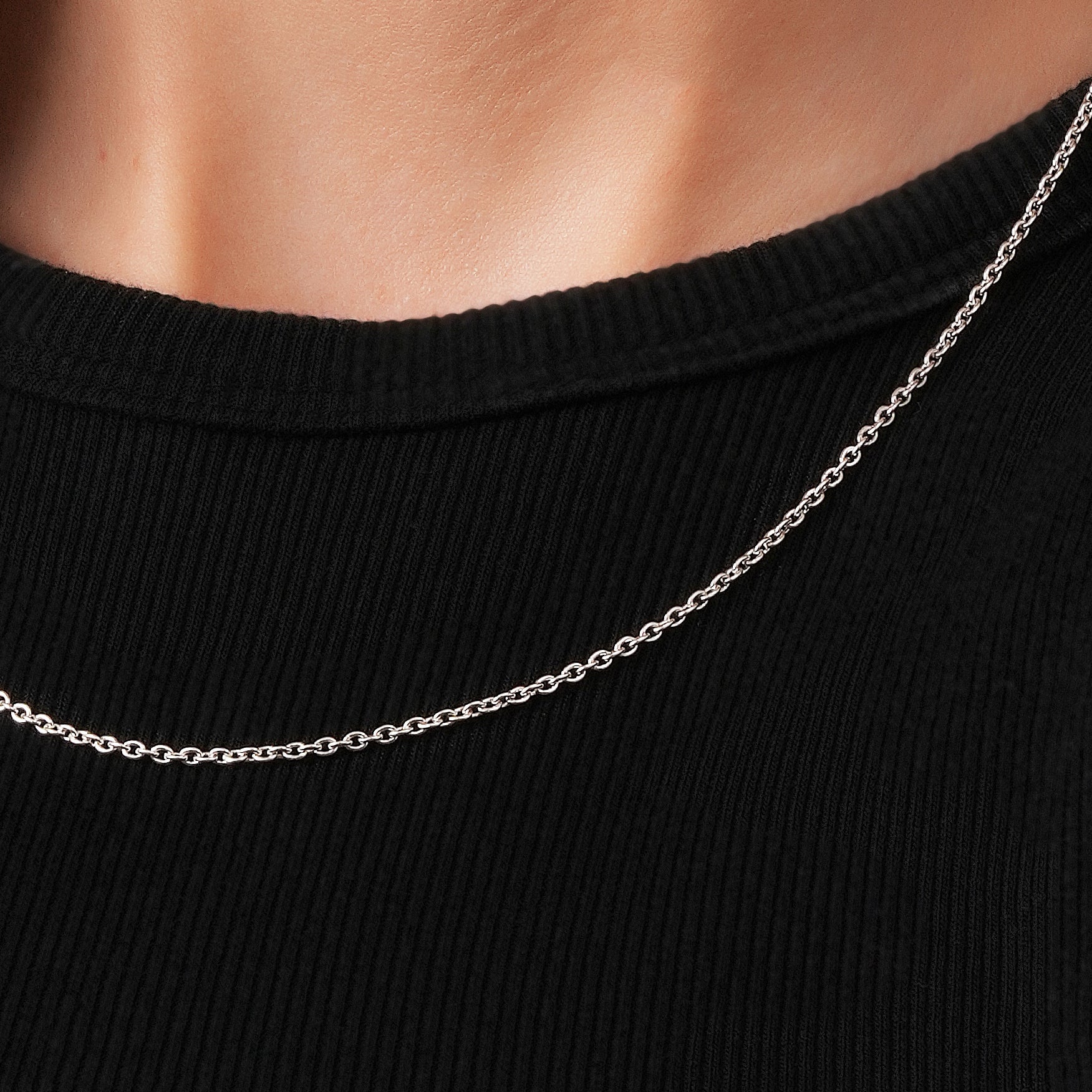 Anchor Chain Necklace 925 Sterling Silver 1.8mm - Unisex Anchor Chain Necklace 925 Sterling Silver 1.8mm - Unisex