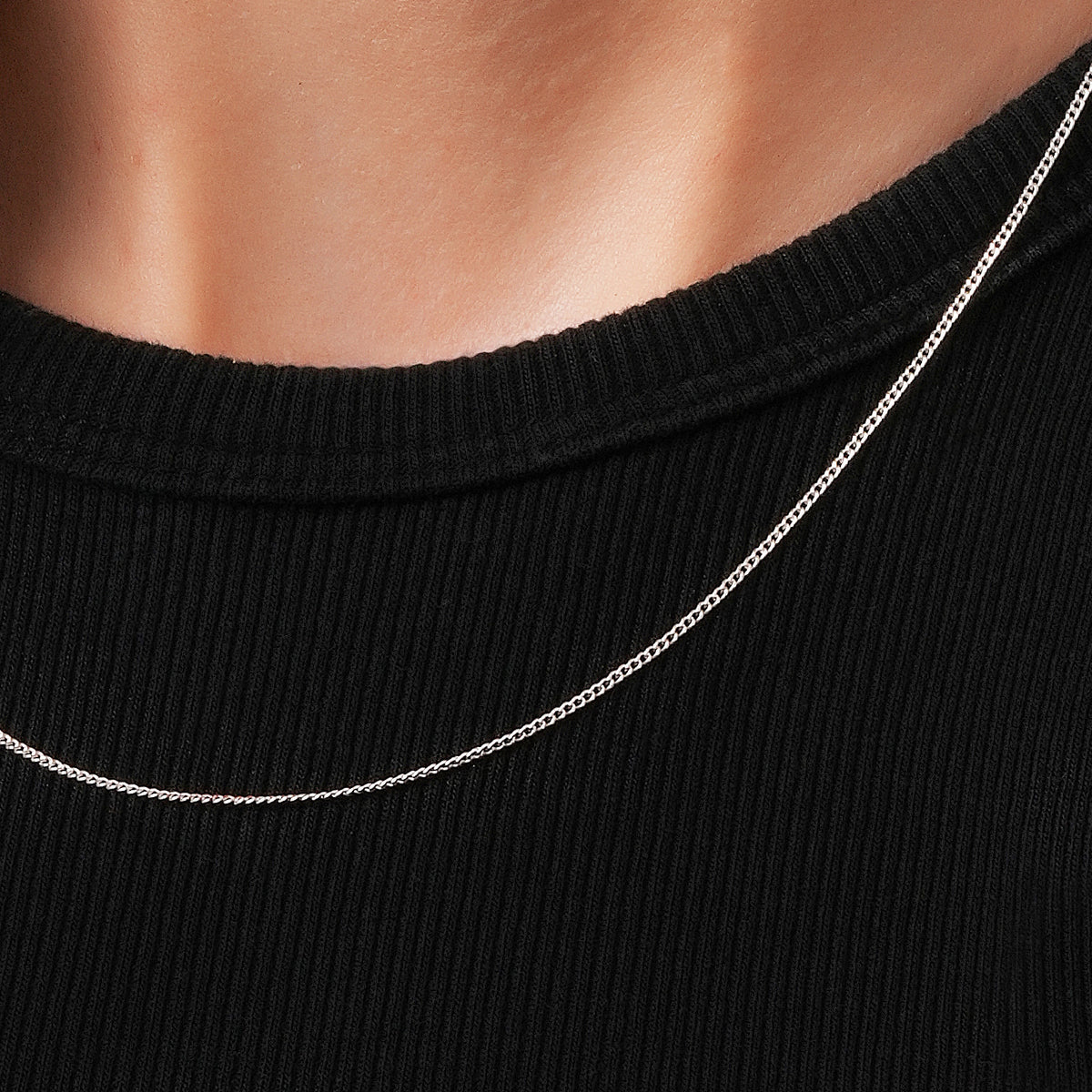 Buy Sterling Silver Necklace, Sterling Silver Chain, Silver Chain Wholesale Necklace - Cable Flat Oval Chains 3.5 Mm - 20 Inches SKU: 601024-20 Online In India - Foto 5