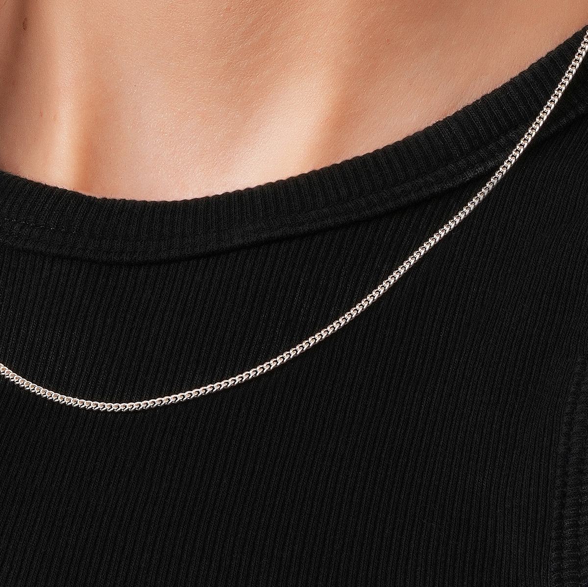 Curb Chain Necklace 925 Sterling Silver Unisex