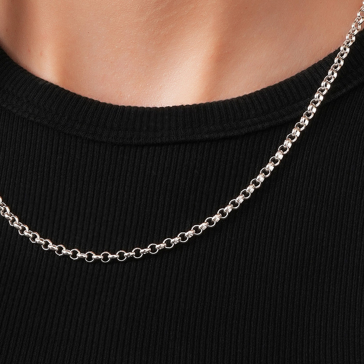 22 Inch 5.50mm 925 Sterling Silver Men's Solid Faceted Link Chain Necklace @ $1025. Shop Men Necklaces | Gabriel & Co 22 Inch 5.50mm 925 Sterling Silver Men's Solid Faceted Link Chain Necklace @ $1025. Shop Men Necklaces | Gabriel & Co