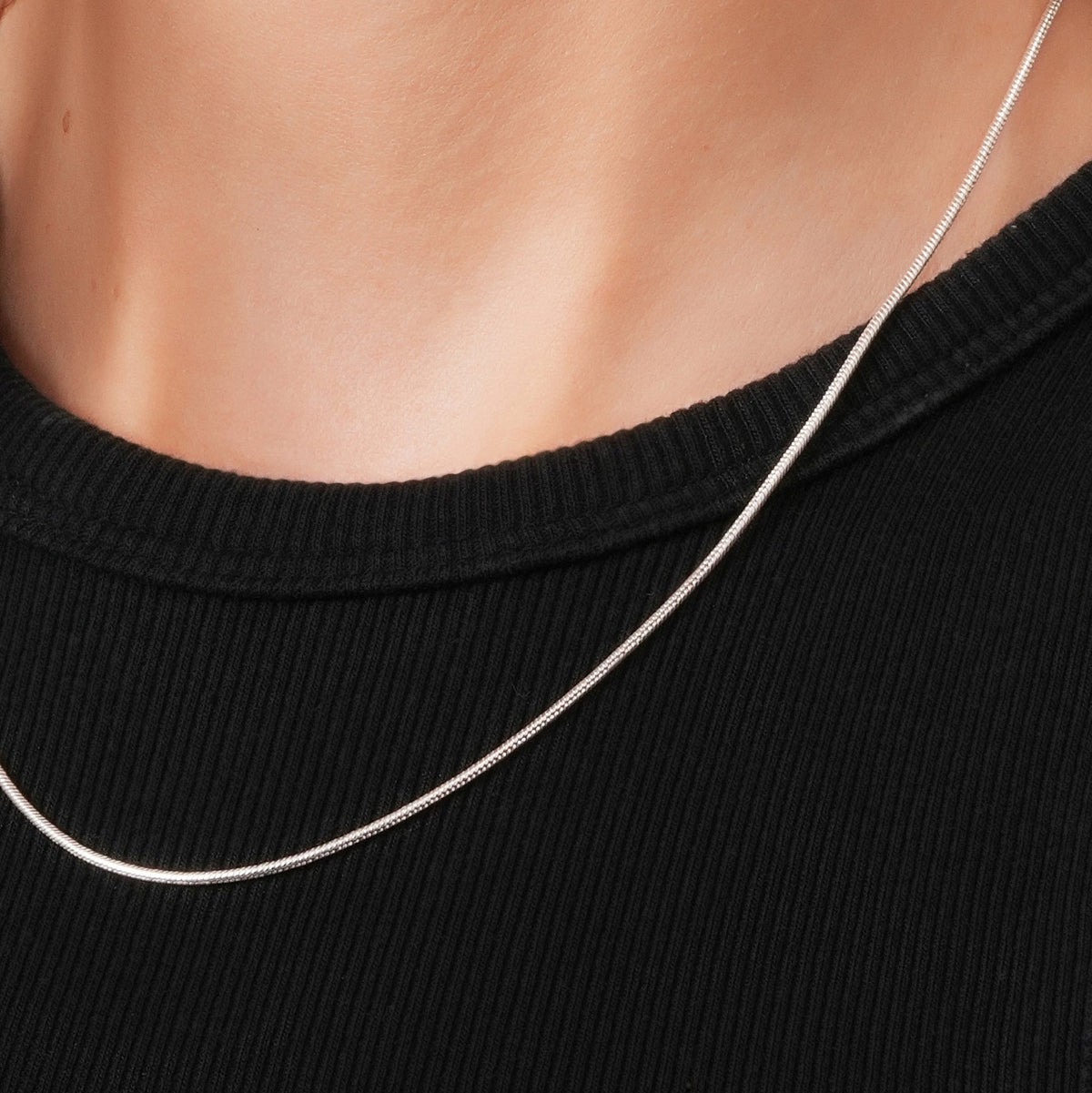 Snake Chain Necklace 925 Sterling Silver Women's