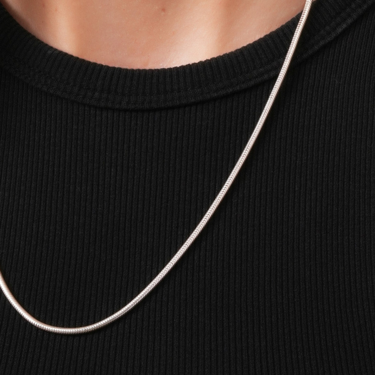 Snake Chain Necklace 925 Sterling Silver Women's